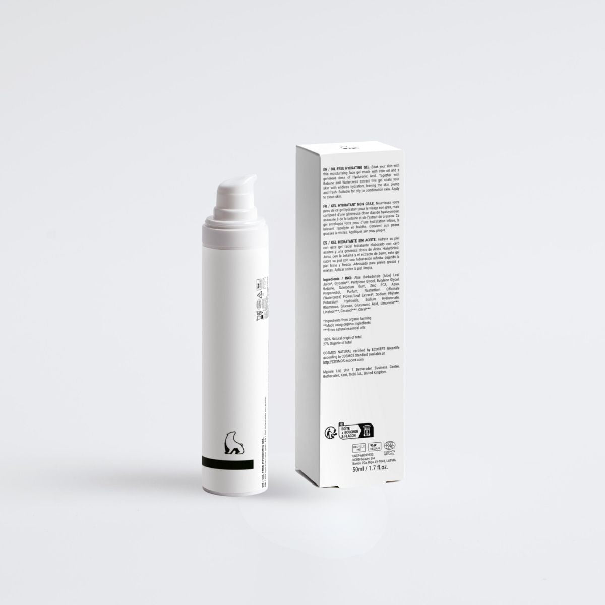 Gel hidratante libre de aceite