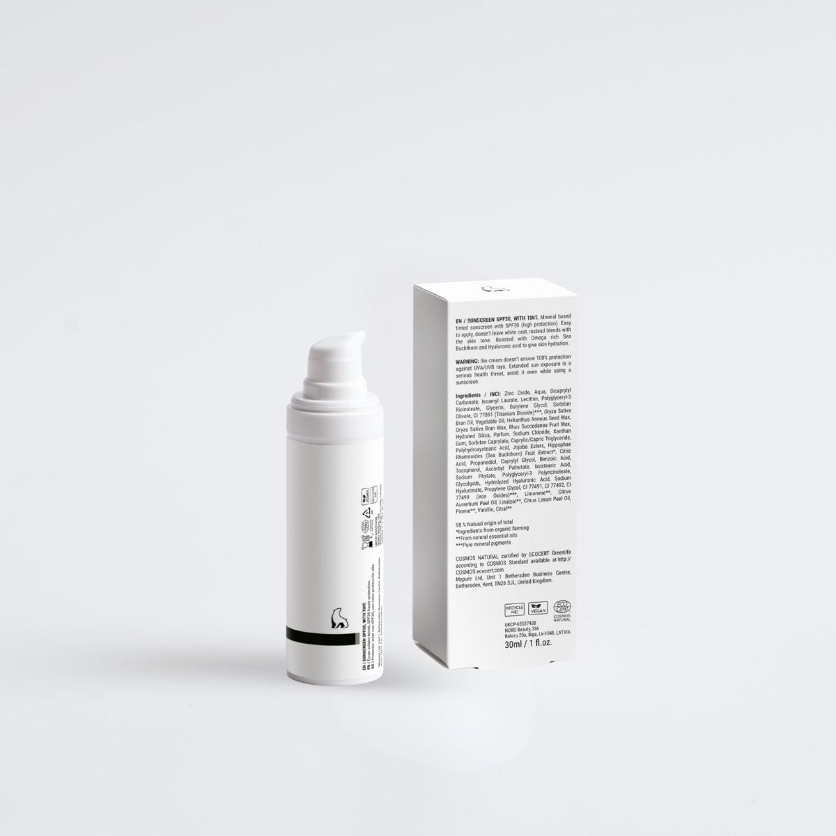 Protector solar SPF30 con color