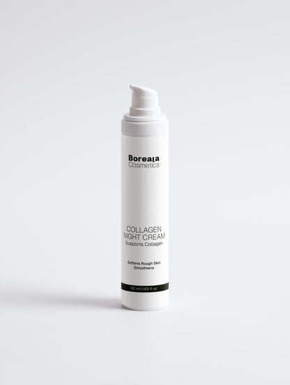 Crema nocturna anti-edad con colágeno