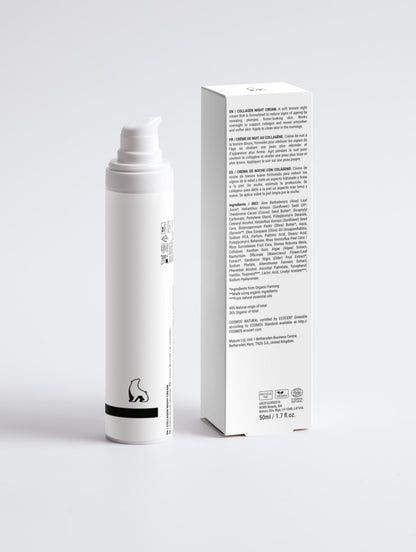 Crema nocturna anti-edad con colágeno