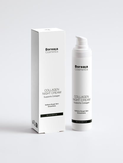 Crema nocturna anti-edad con colágeno