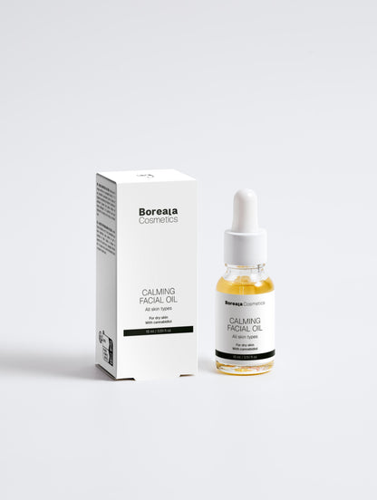 Aceite facial calmante con cannabidiol y aceite de semilla de cáñamo