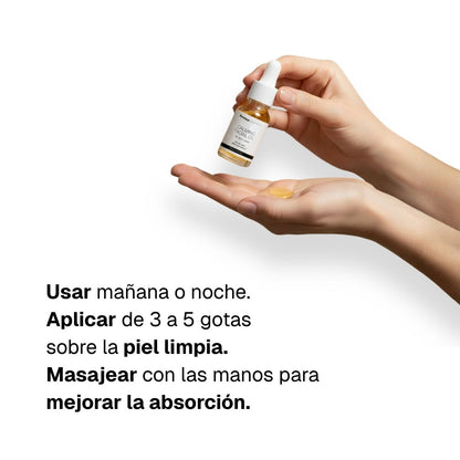Aceite facial calmante con cannabidiol y aceite de semilla de cáñamo