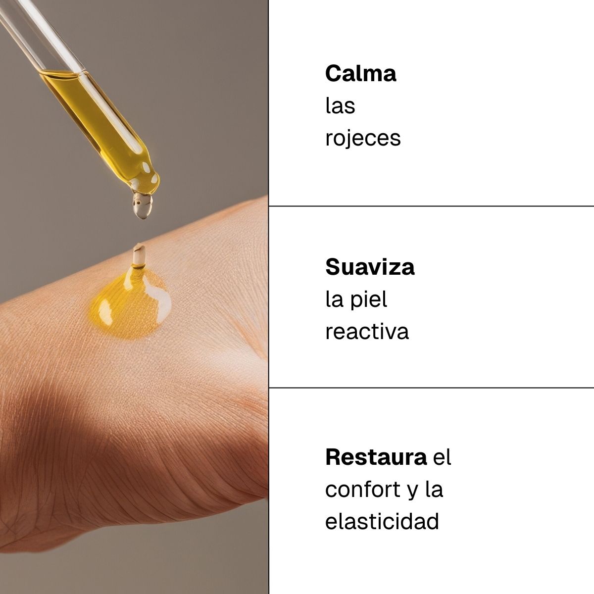 Aceite facial calmante con cannabidiol y aceite de semilla de cáñamo