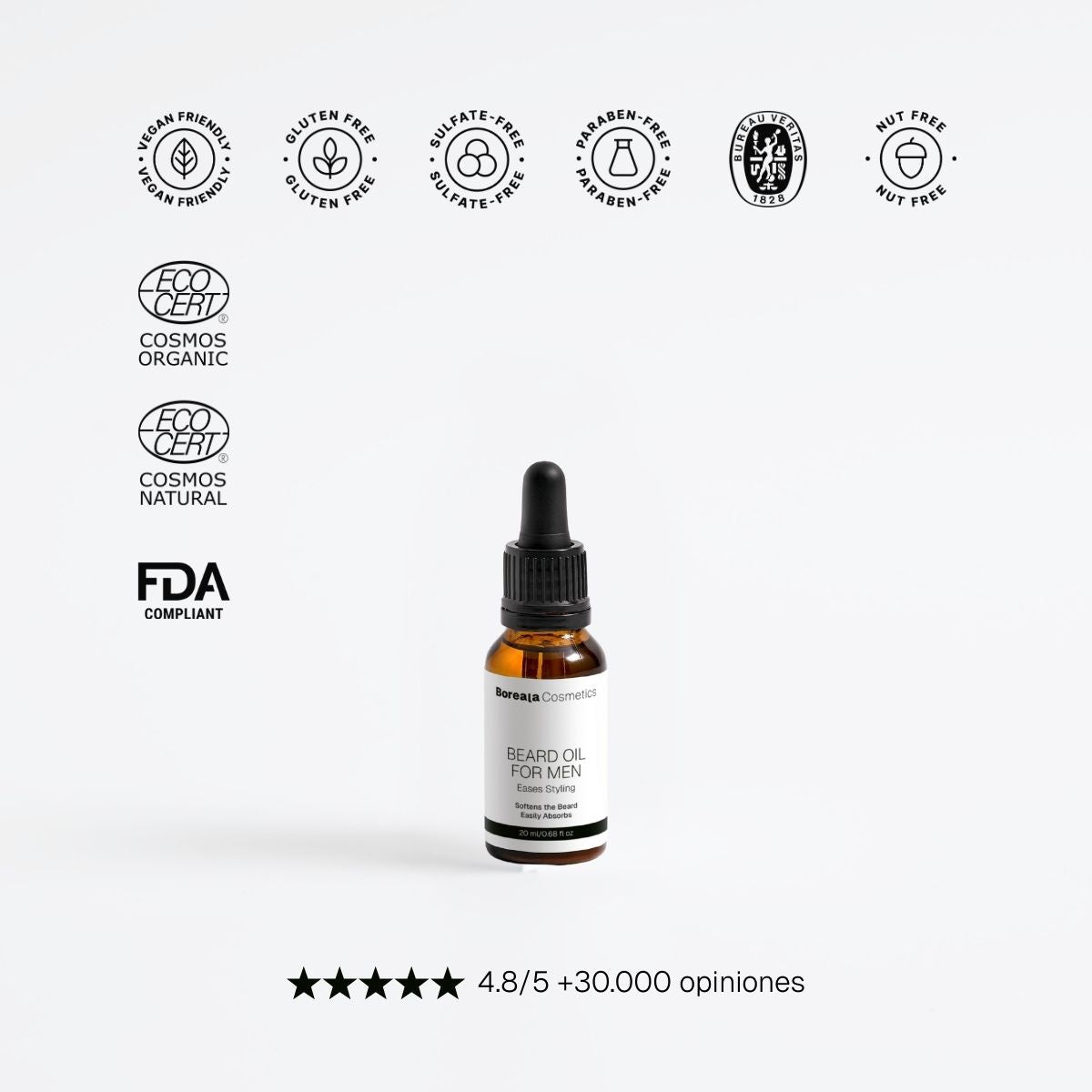 Aceite suavizante para barba