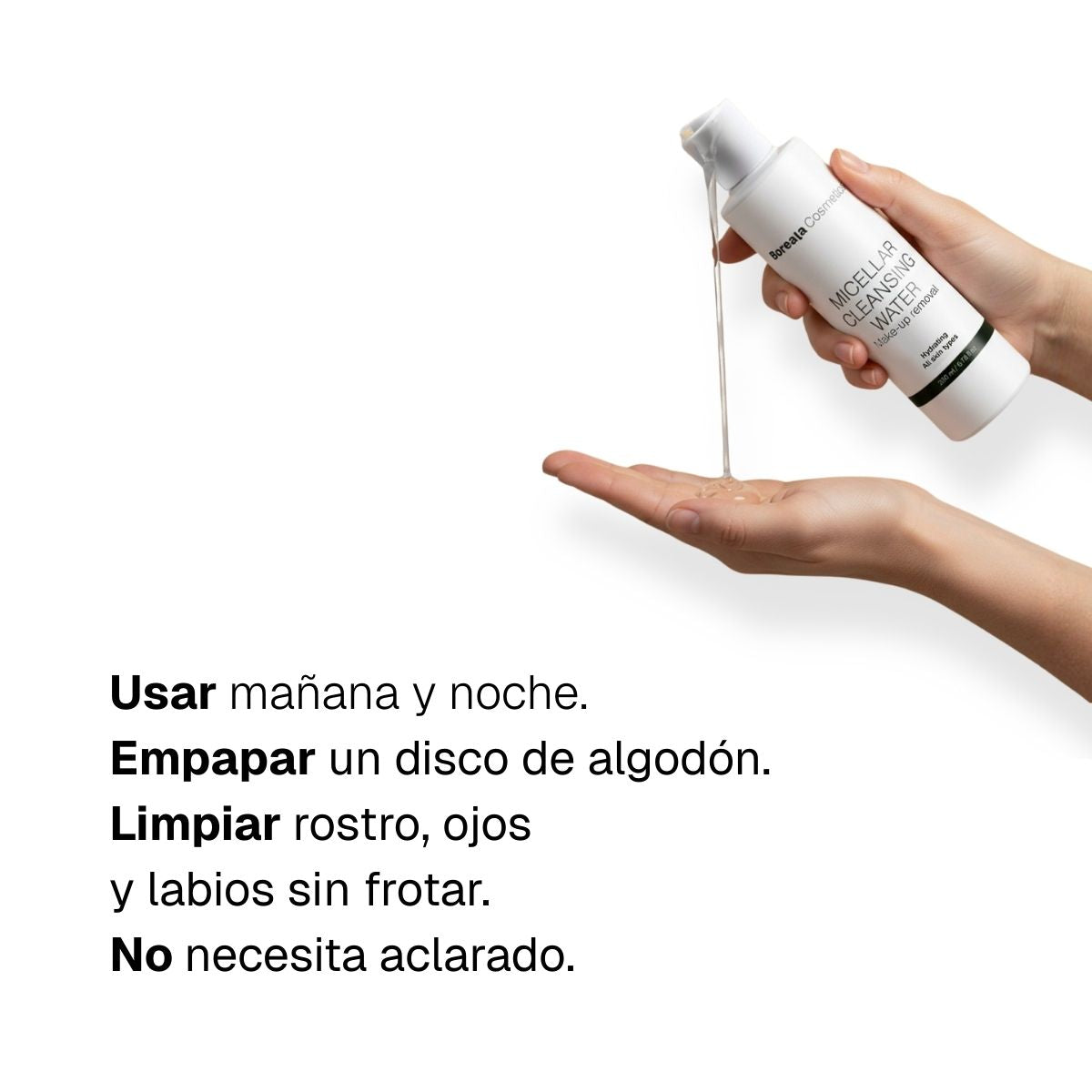 Agua micelar limpiadora