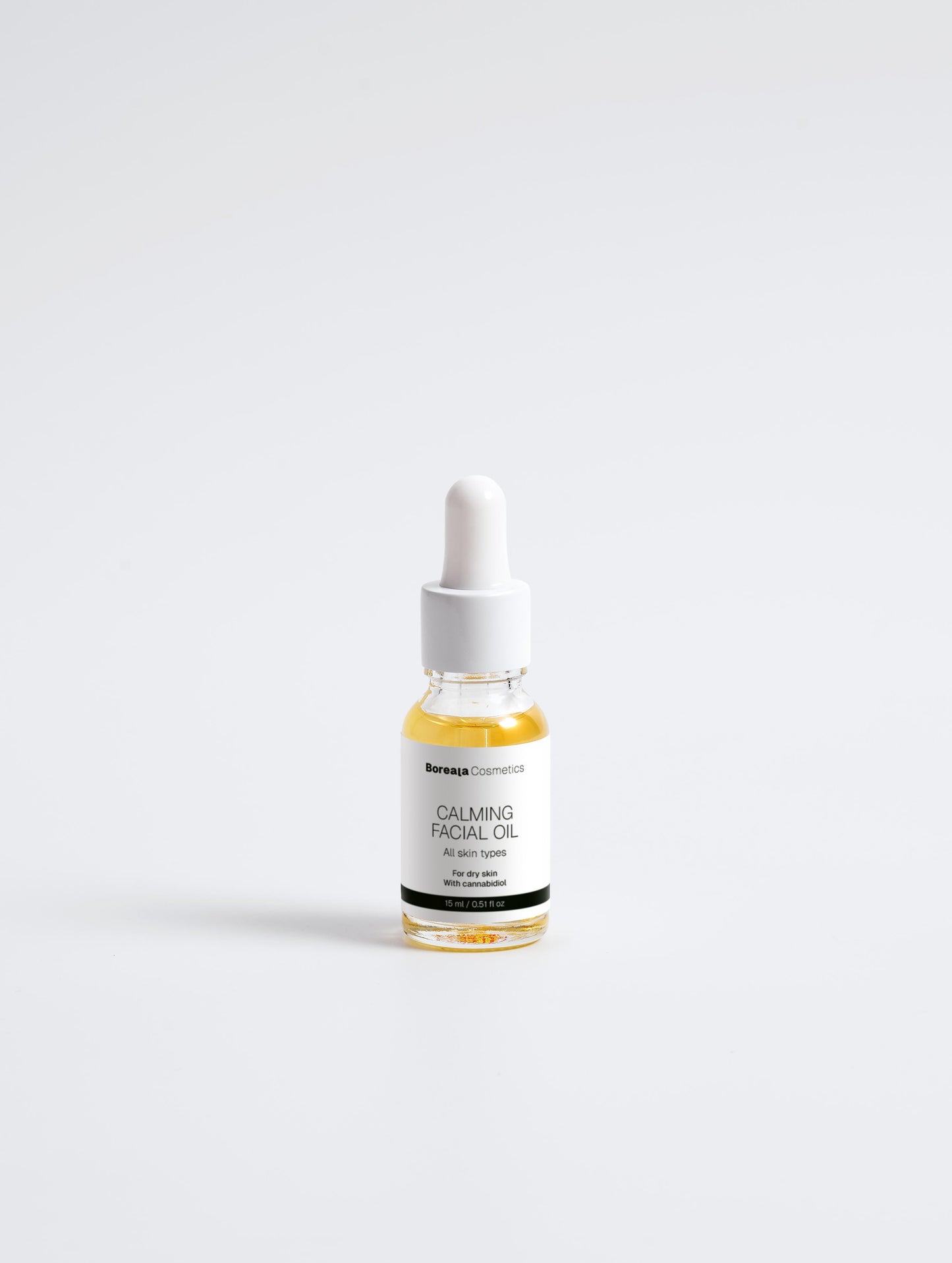 Aceite facial calmante con cannabidiol y aceite de semilla de cáñamo