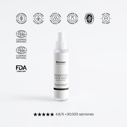 Bruma facial prebióticos microbioma