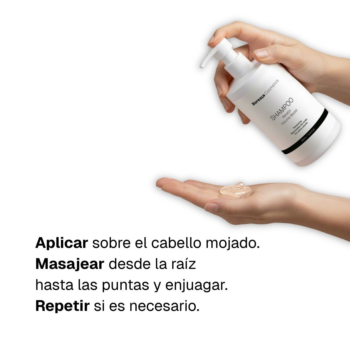 Champú volumen con keratina