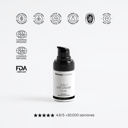 Crema contorno de ojos 3 en 1 para hombre
