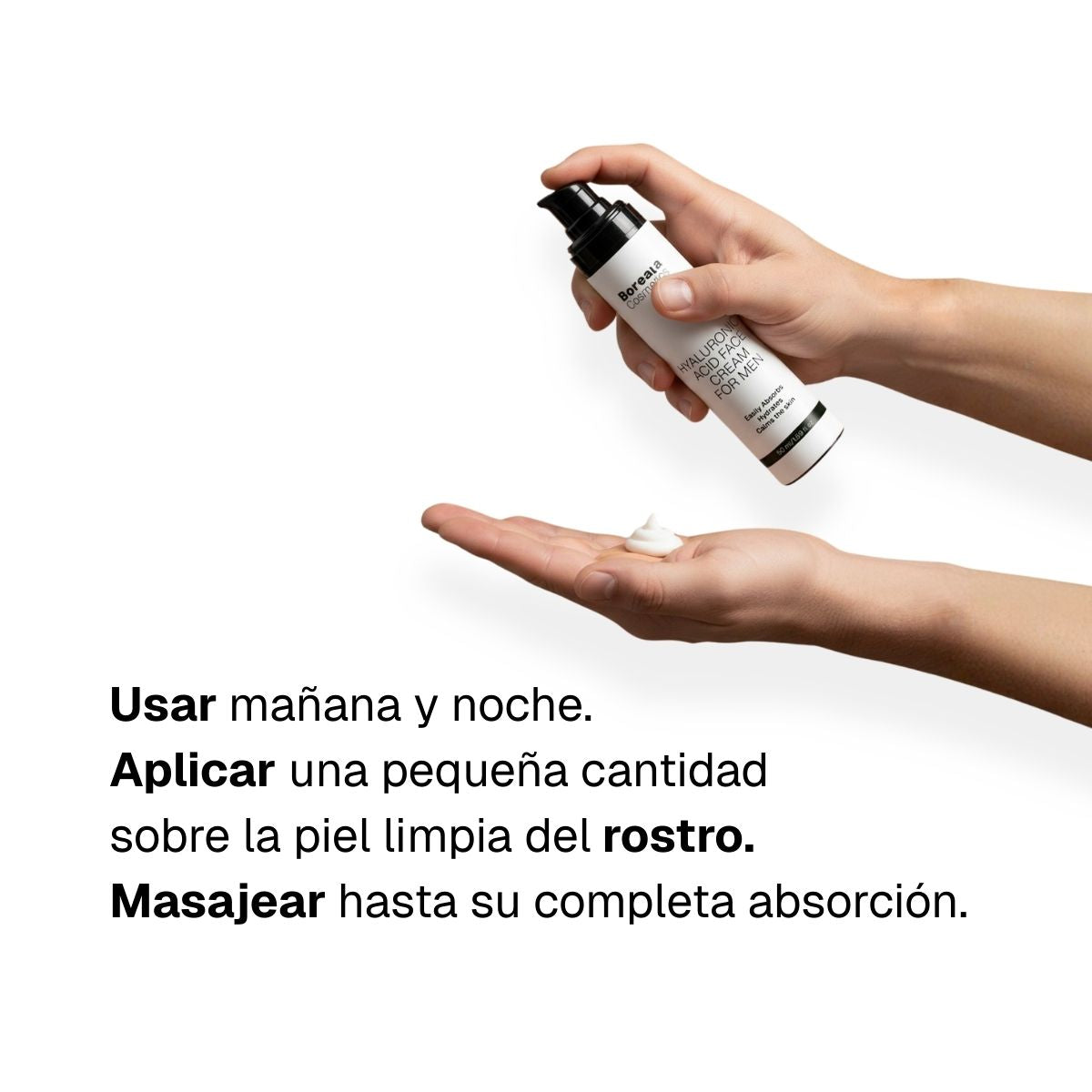 Crema facial con ácido hialurónico para hombre