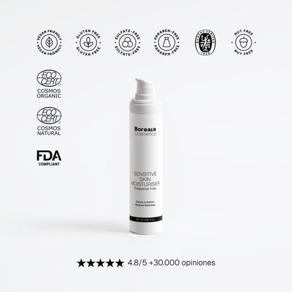 Crema hidratante piel sensible sin fragancia