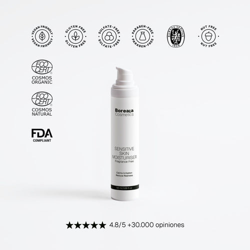 Crema hidratante piel sensible sin fragancia