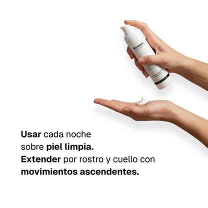 Crema nocturna anti-edad con colágeno