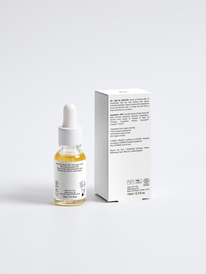 Aceite facial calmante con cannabidiol y aceite de semilla de cáñamo