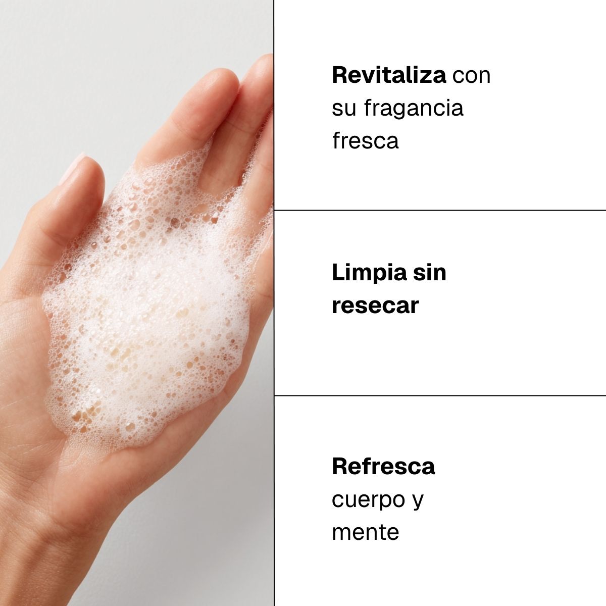 Gel de manos y cuerpo menta y cedro oscuro