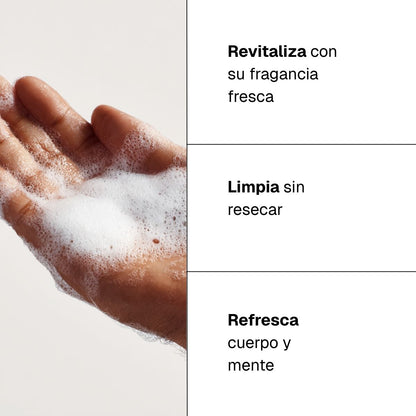 Gel de manos y cuerpo menta y cedro oscuro