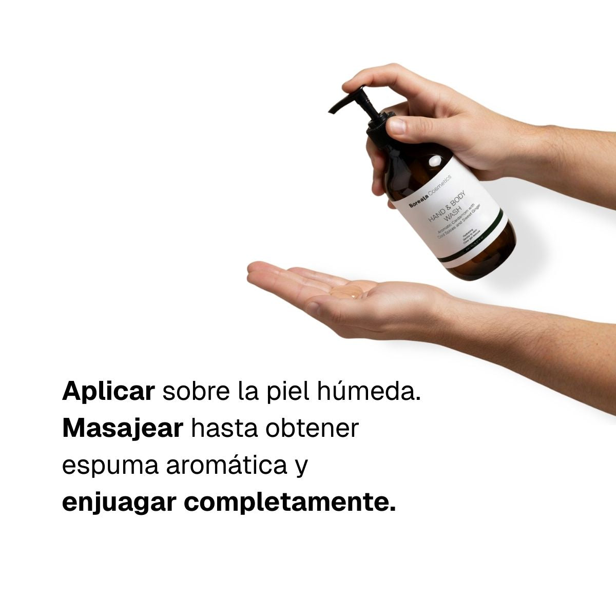 Gel de manos y cuerpo menta y cedro oscuro