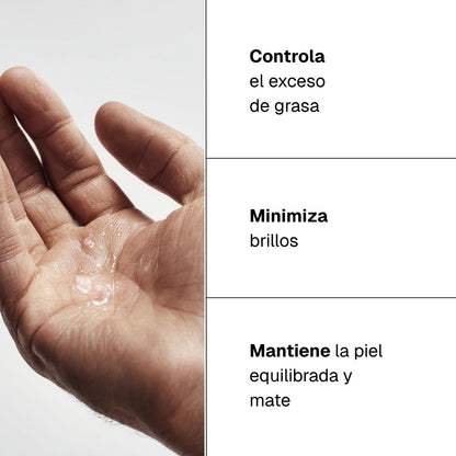 Gel facial libre de aceite con zinc para hombre