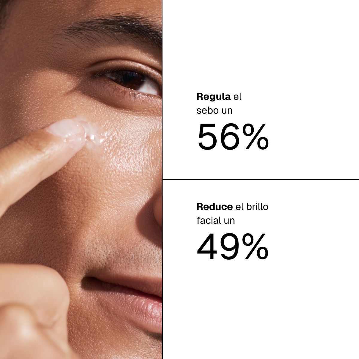 Gel facial libre de aceite con zinc para hombre