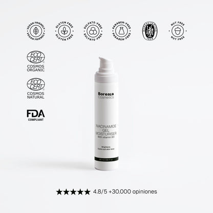 Gel hidratante con niacinamida Y ginkgo