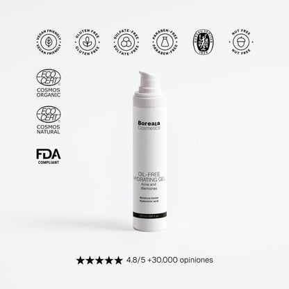 Gel hidratante libre de aceite
