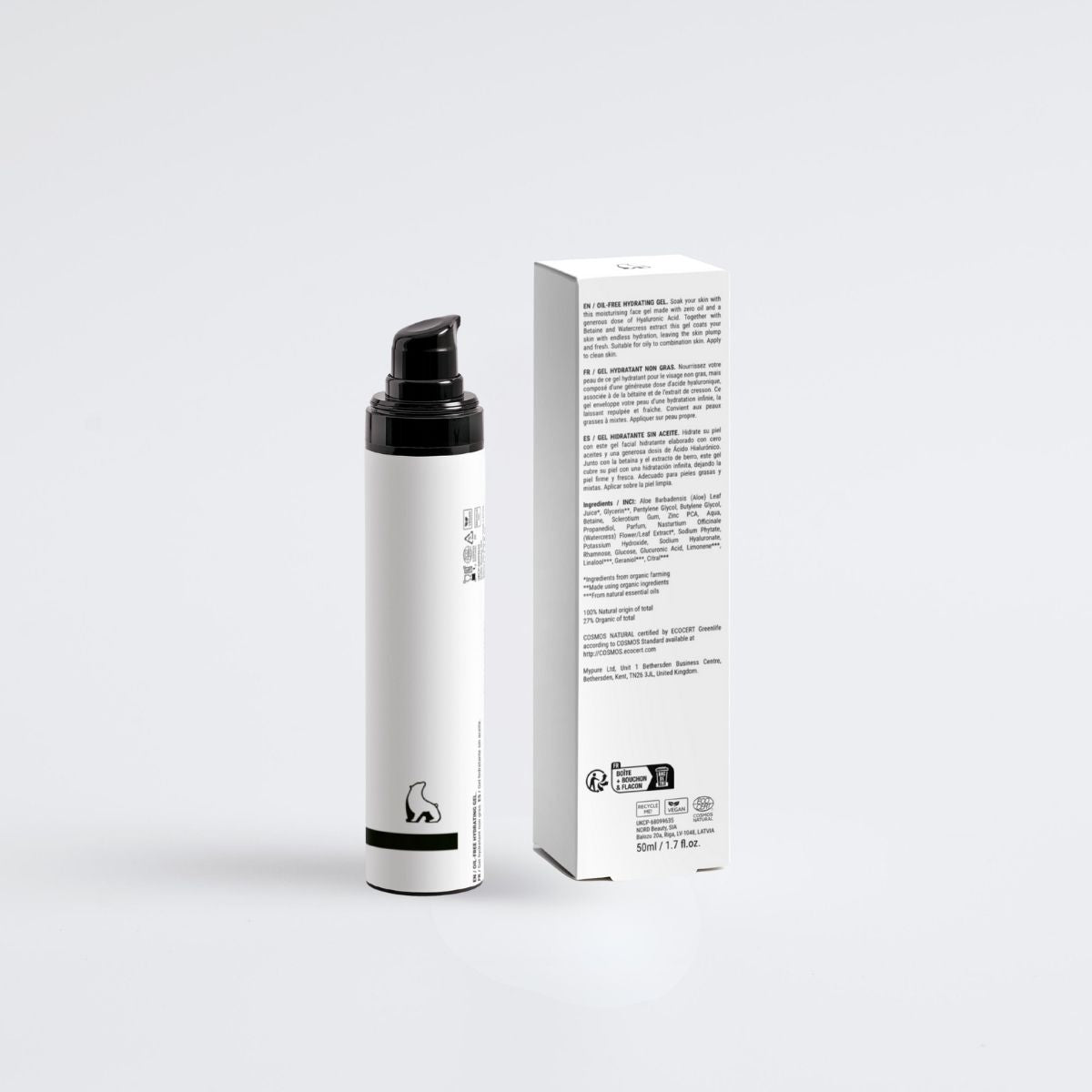 Gel hidratante libre de aceite
