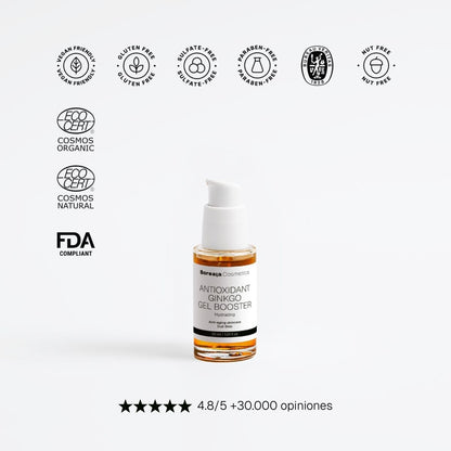 Gel potenciador antioxidante ginkgo