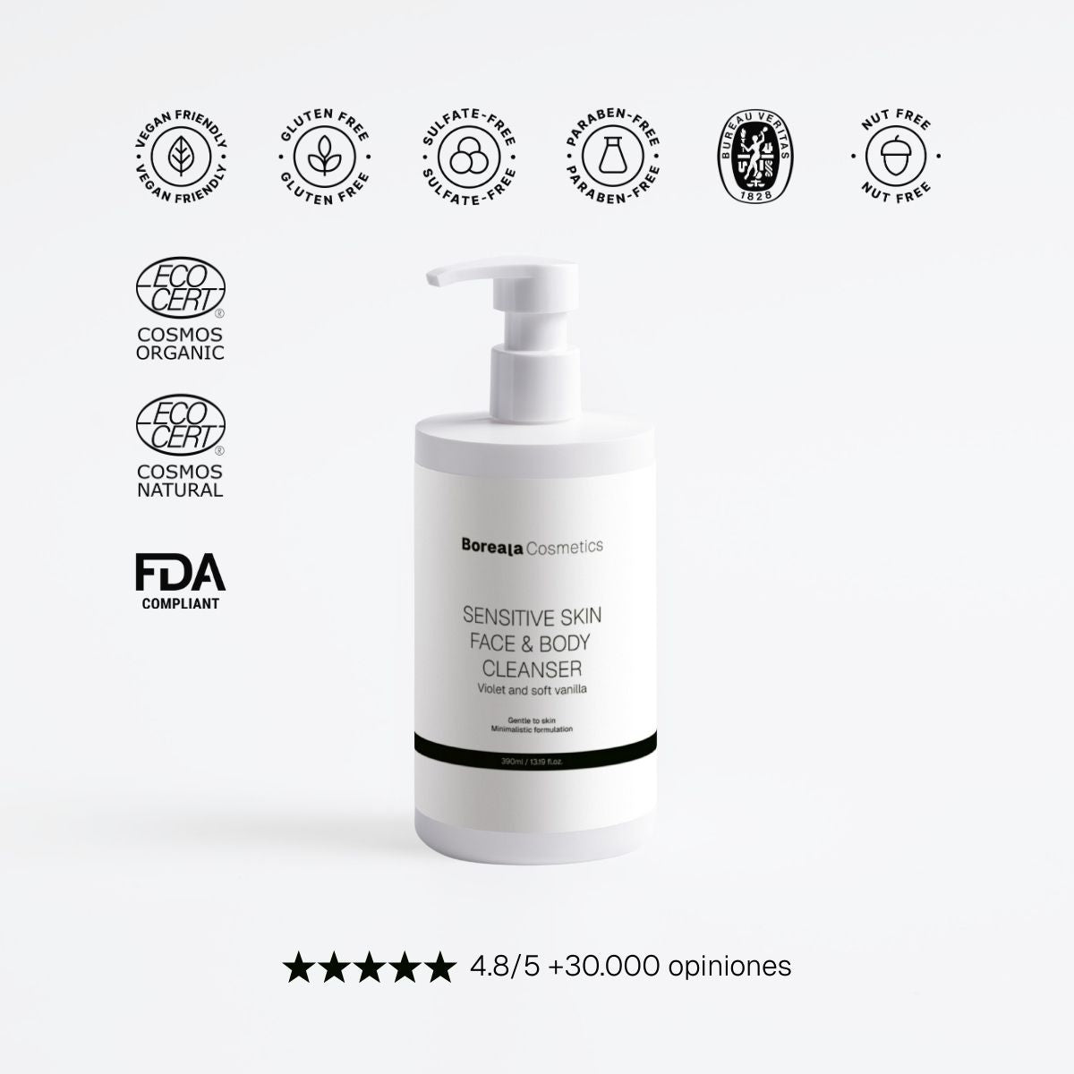 Limpiador facial y corporal piel sensible