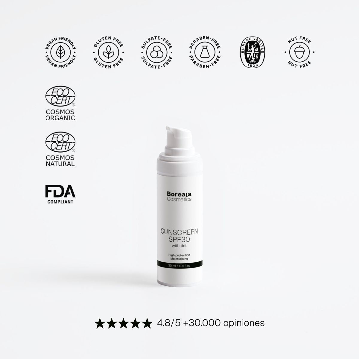 Protector solar SPF30 con color