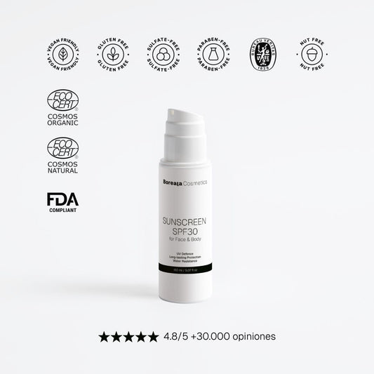 Protector solar SPF30 para cara y cuerpo