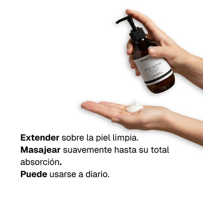 Sérum corporal piel sedosa ámbar amaderado y cuero